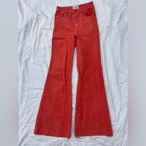 ROLLA'S Bright Coral East Coast Flare Corduroy Pants